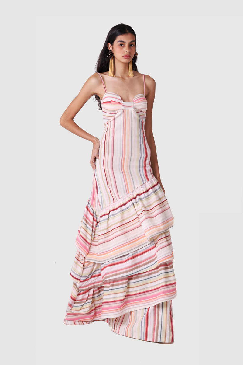 BLUSH LINEN MAXI DRESS