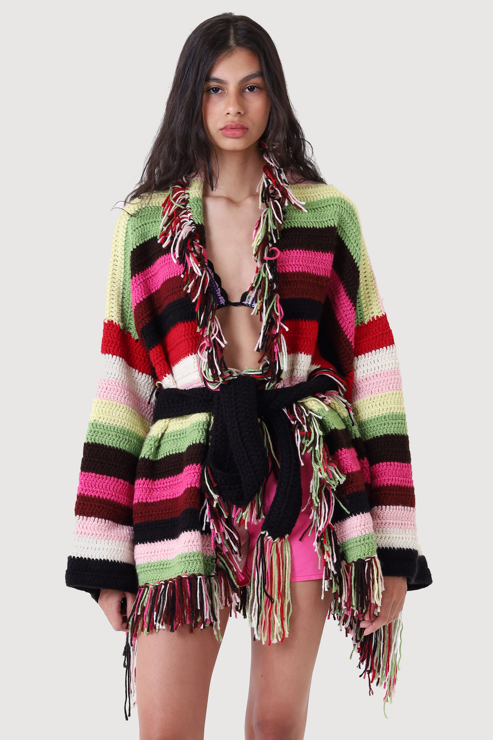 POUSSI WOOL KNIT CARDIGAN