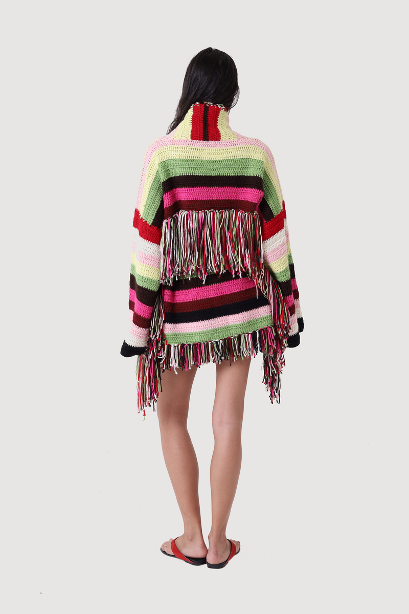 POUSSI WOOL KNIT CARDIGAN