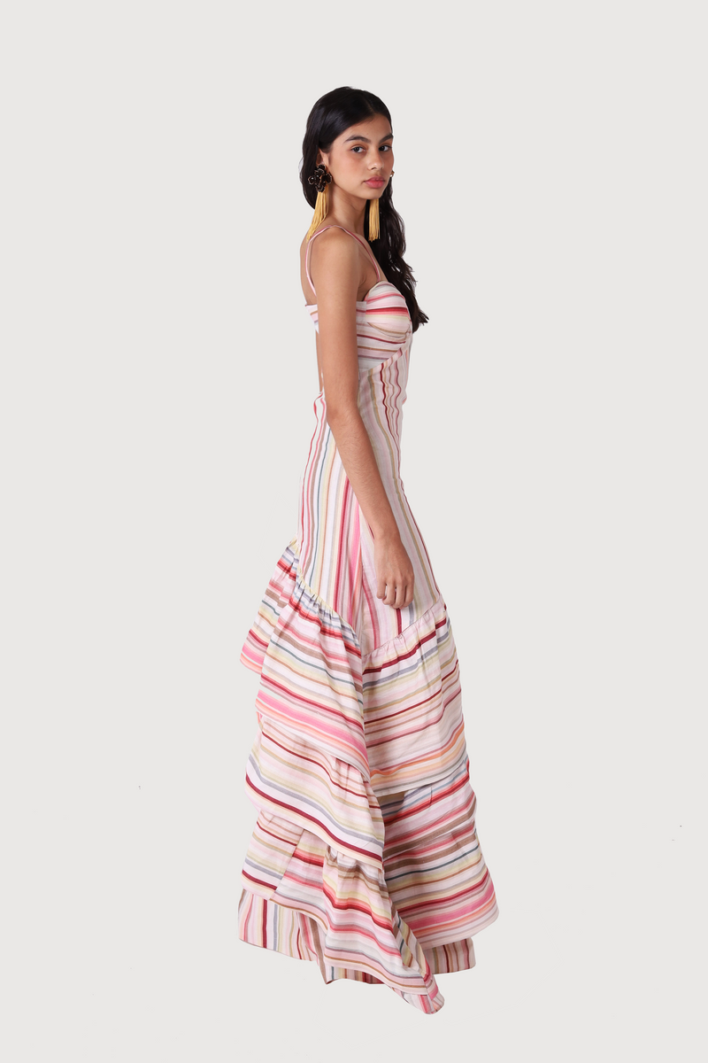 BLUSH LINEN MAXI DRESS