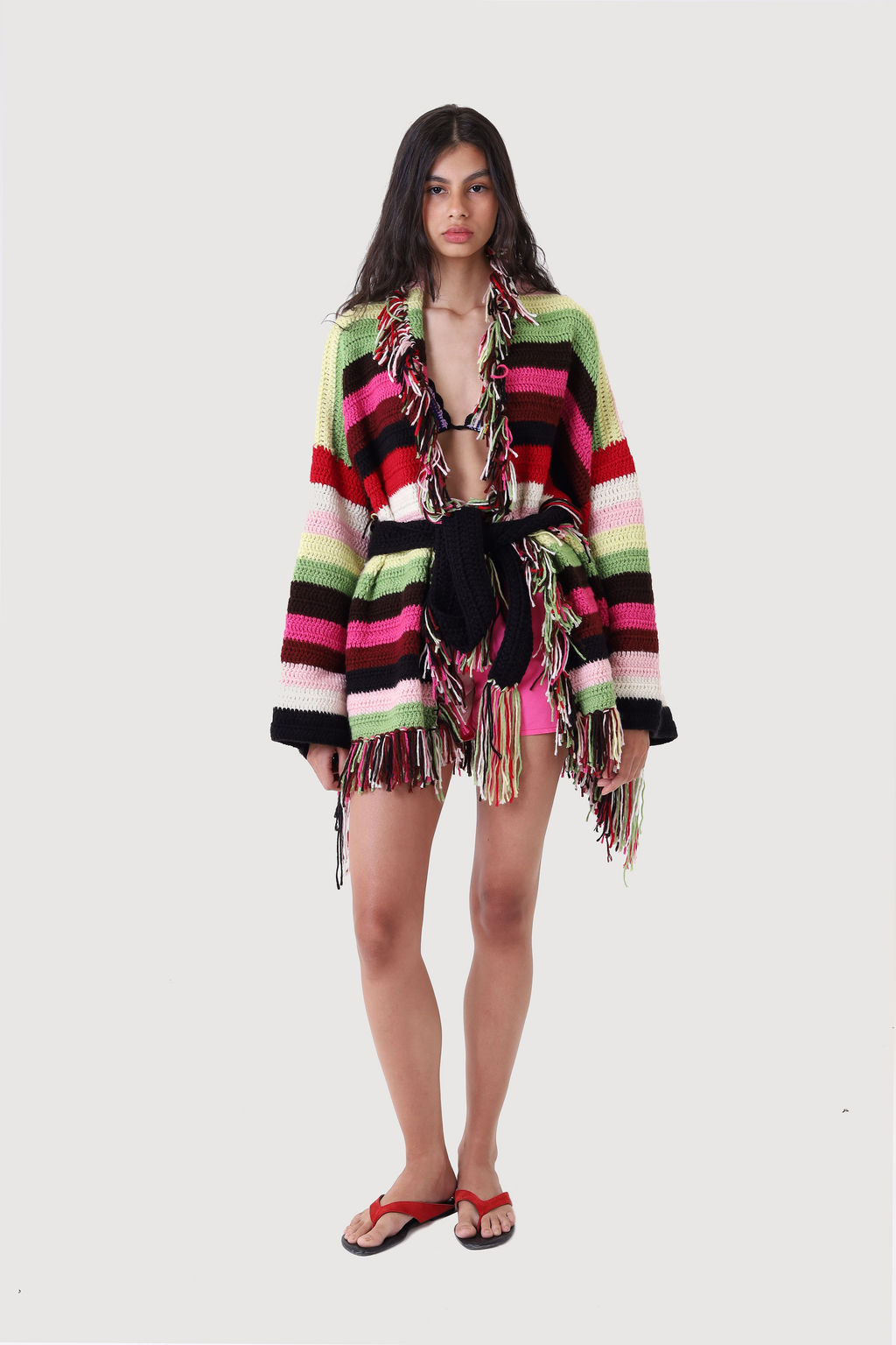 POUSSI WOOL KNIT CARDIGAN