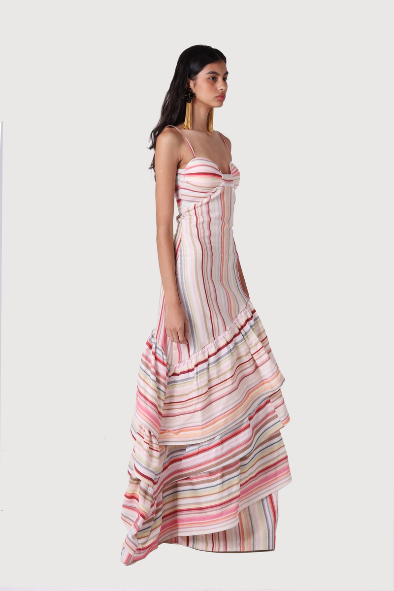 BLUSH LINEN MAXI DRESS