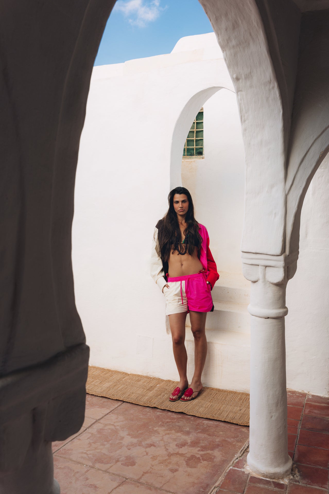 FEZ COTTON POPLIN SHORTS